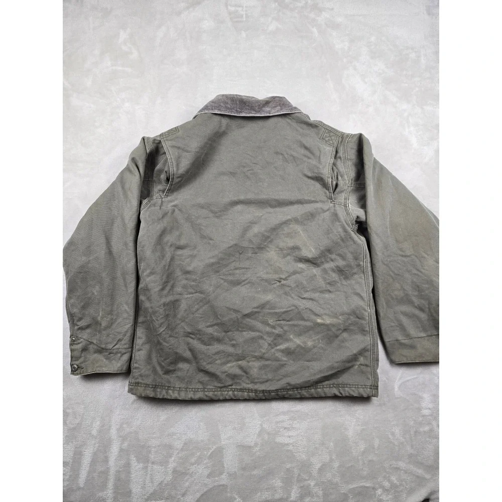 Vintage Sorel Canvas Work‎ Jacket Mens L Corduroy Collar Fleece Lined Distressed